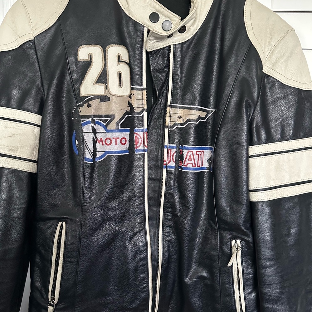 Vintage Ducati Women’s Leather Motorcycle Jacket.